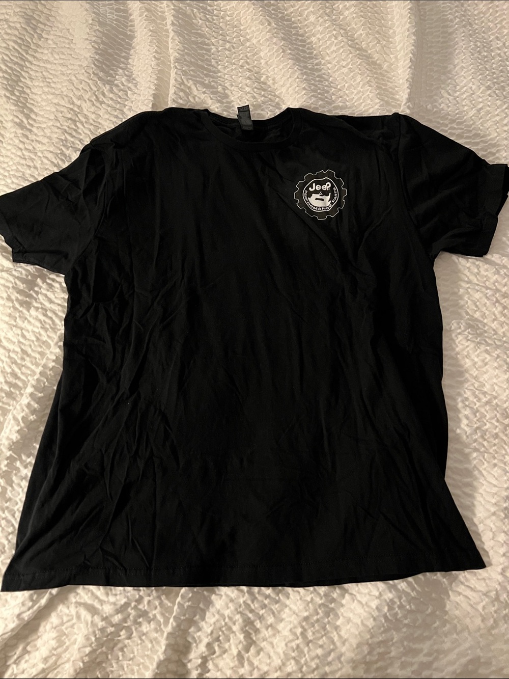 Jeep Black Short Sleeve Tee with White Badge Logo